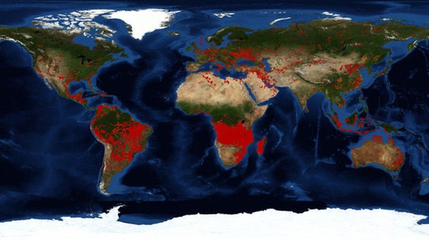 Hay más incendios en África que en el Amazonas