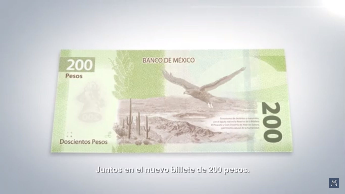 Presentan el nuevo billete de $200