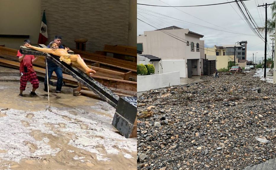 Iglesia y calles de Cumbres quedan destrozadas por paso de ‘Fernand’