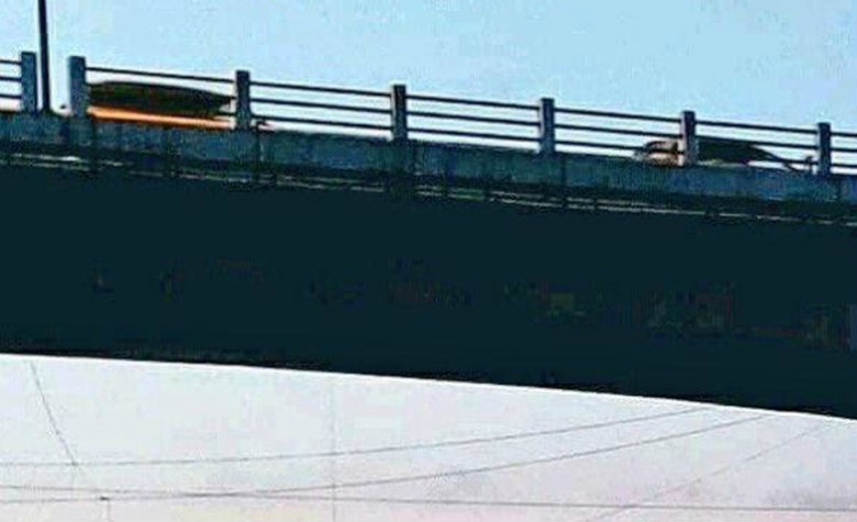 Hallan cuerpo colgado en puente de autopista Poza Rica-Ciudad de México