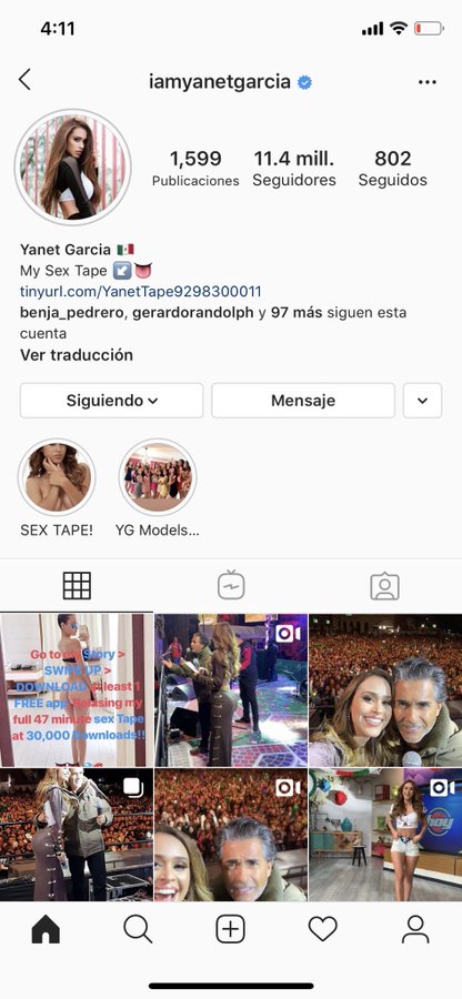 Hackean cuenta de Yanet García y filtran supuesto pack