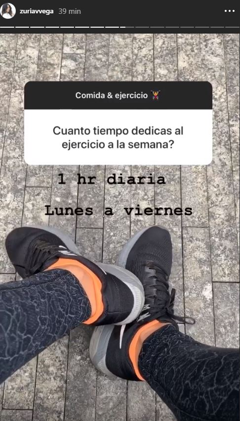 Zuria Vega revela cuánto pesa y su rutina de ejercicio