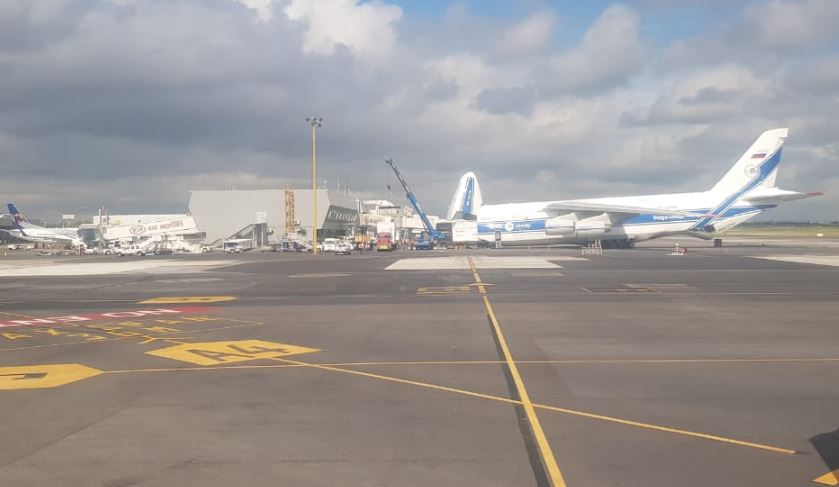 Llega el Antonov AN-124 al Aeropuerto Internacional de Monterrey