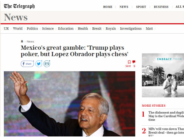 La prensa mundial destacó así la investidura de AMLO