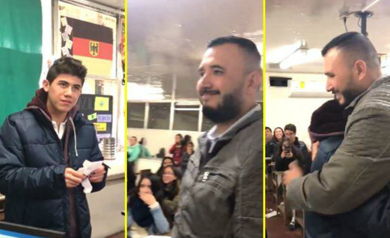 Por ser buen alumno, maestro le obsequia dinero para que pague su próxima inscripción [VIDEO]