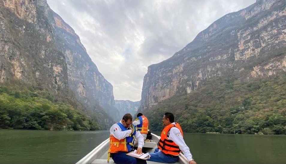 Descartan riesgos en el Cañón del Sumidero tras derrumbe