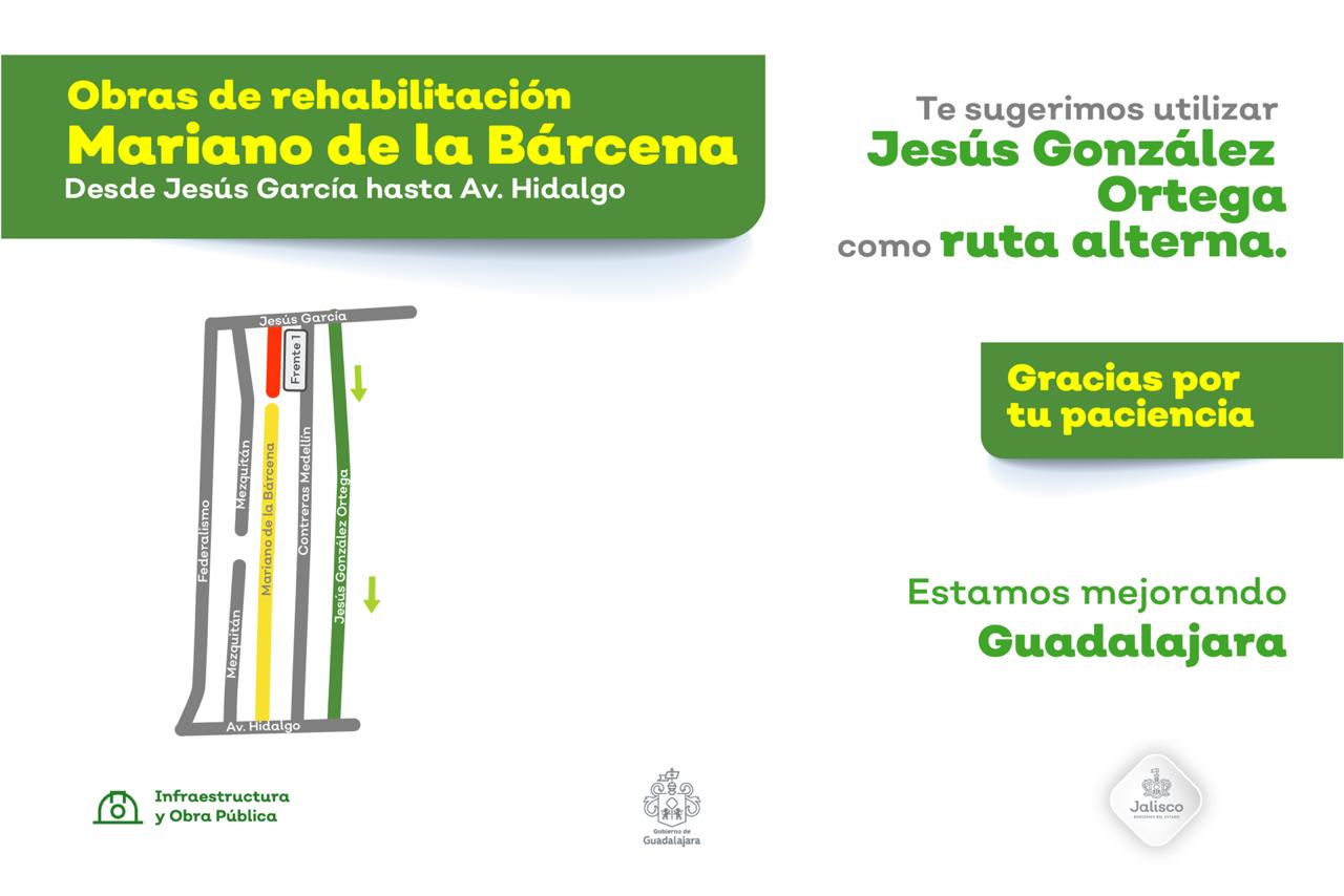 Cierre de vialidades en el centro por obras de rehabilitación