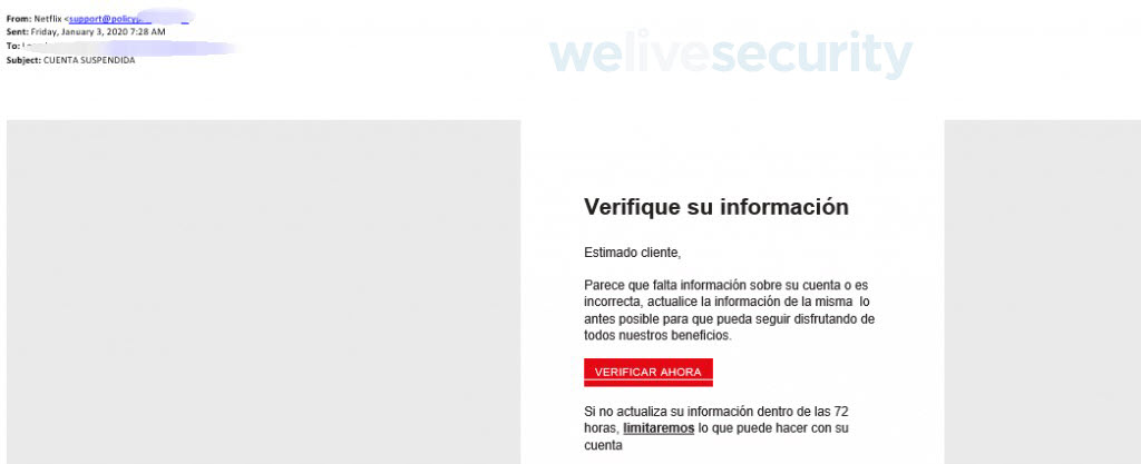 Nuevo caso de estafa para robar datos de Netflix