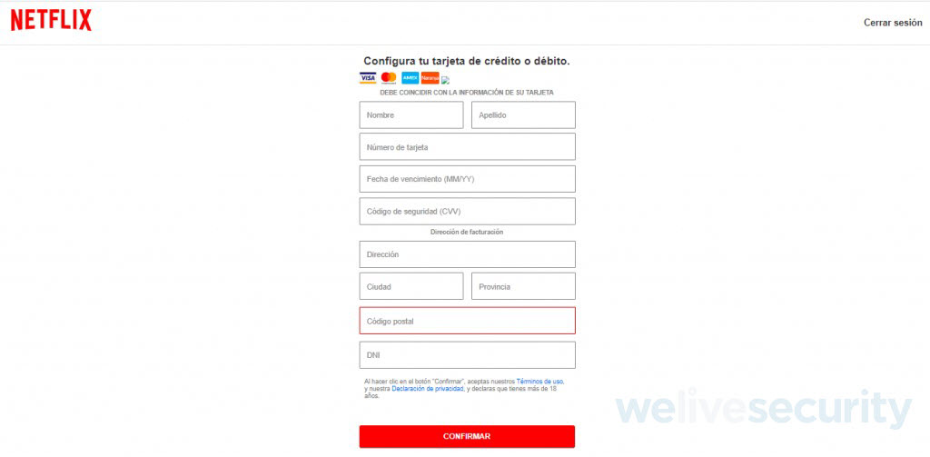 Nuevo caso de estafa para robar datos de Netflix