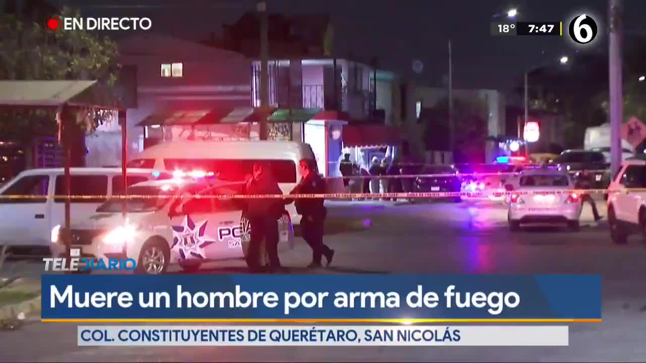 Telediario noticia La víctima fue atacada presuntamente por un desconocido que descendió de un vehículo en la colonia Constituyentes de Querétaro.