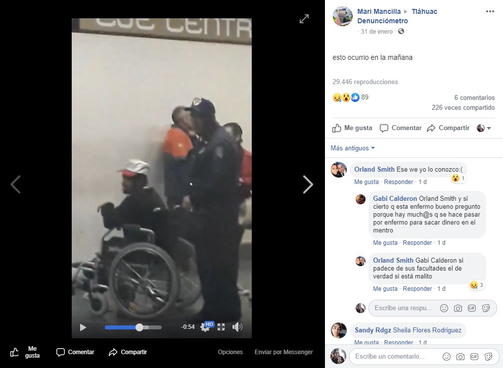 Hombre en silla de ruedas cae a vías del Metro CDMX estación Eje Central Línea 12 [VIDEO]