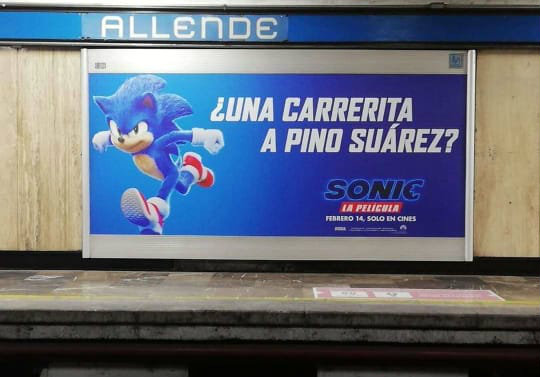 Sonic te “reta” a una carrerita en el Metro