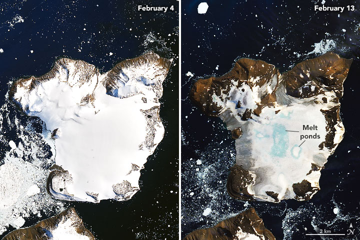 NASA revela preocupantes imágenes sobre la Antártida