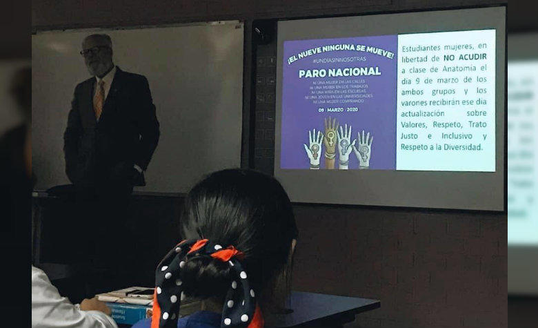 Profesor dará clase de respeto y trato justo e inclusivo el 9 de marzo por #UnDíaSinNosotras
