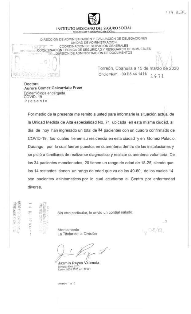 Alertan en redes por 34 casos de coronavirus en Coahuila; IMSS lo desmiente