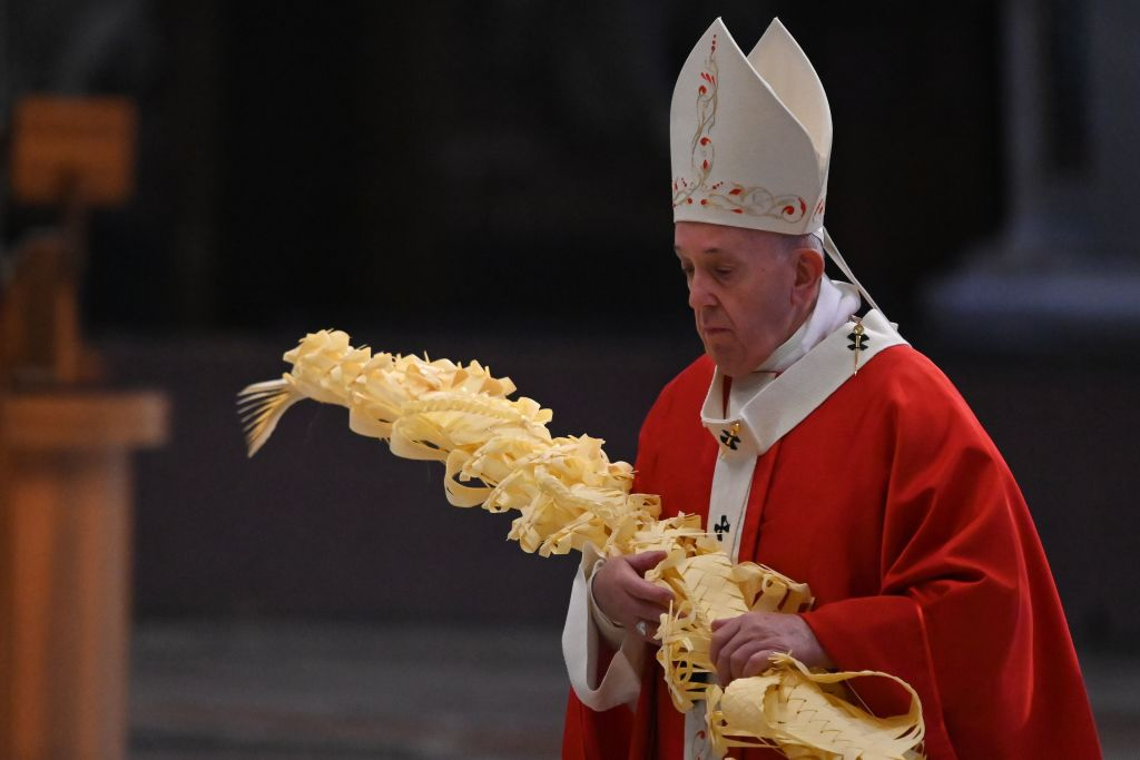 Misa de Domingo de Ramos sin feligreses por COVID-19