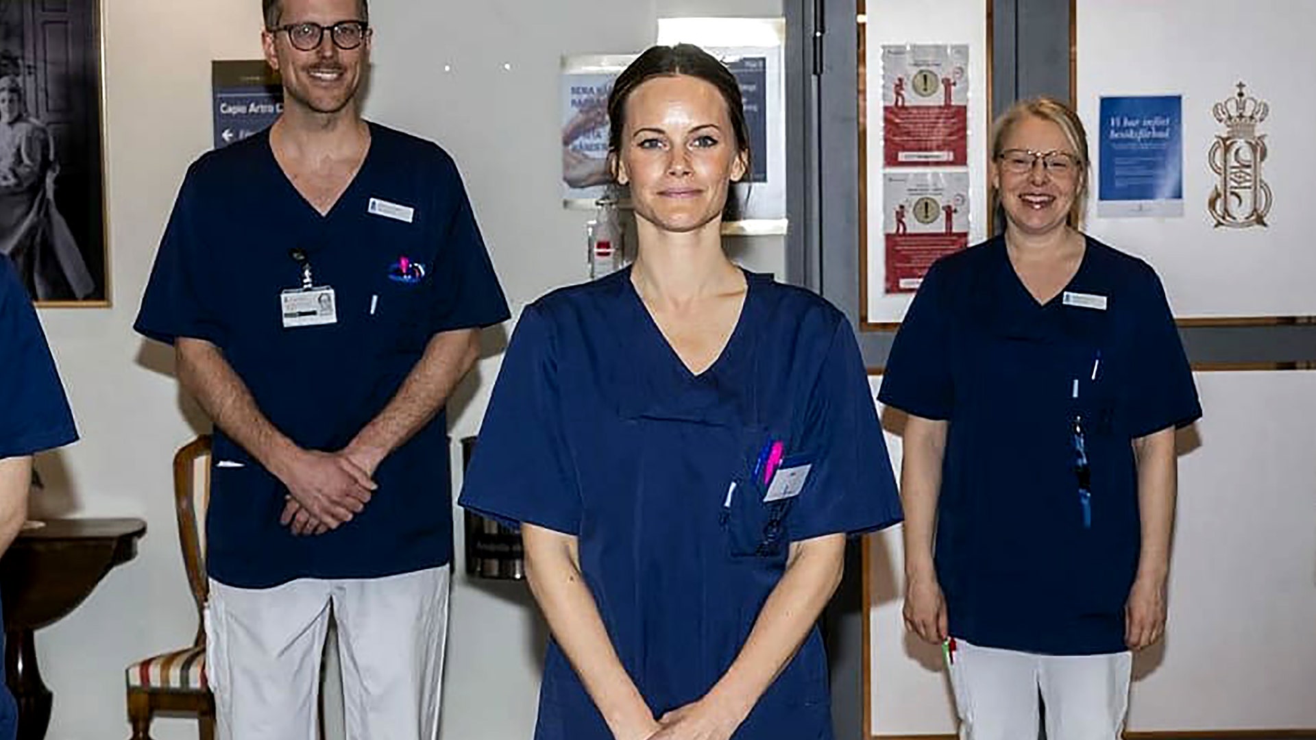 La Princesa Sofía de Suecia se alista como enfermera para combatir el COVID-19