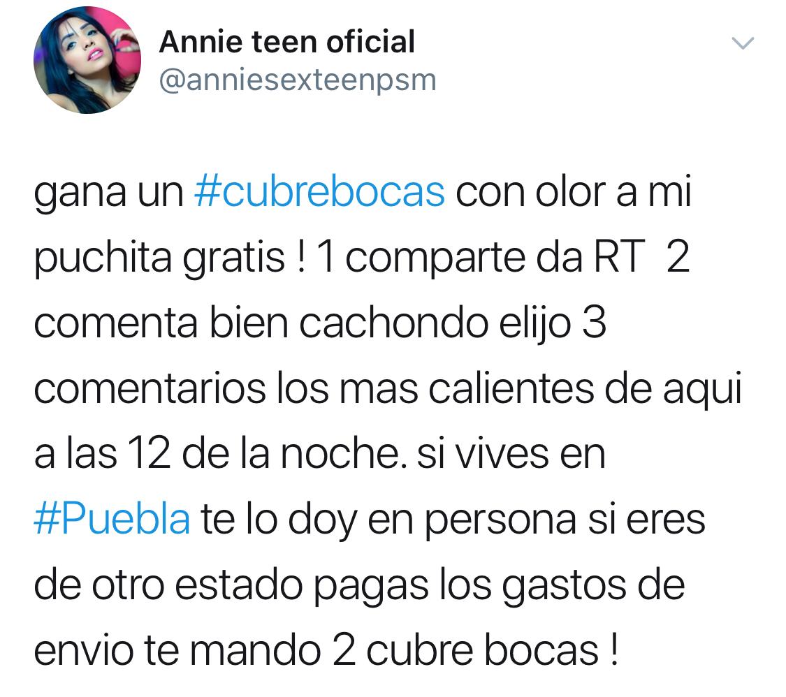 ¡Cubrebocas con olor! La actriz poblana de cine para adultos los vende con el aroma de sus partes íntimas