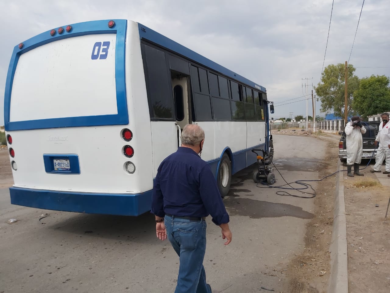 Continúan desinfectando unidades de transporte en Gómez Palacio &nbsp;