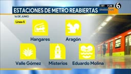 MX.- Este martes reabren cinco estaciones de la Línea 5 del Metro