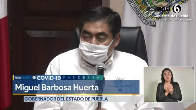 Telediario noticia El gobernador Miguel Barbosa señaló que el regreso a clases en agosto podría posponerse 