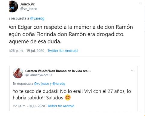 Ante acusaciones, hija de Ramón Valdés responde; “¿era drogadicto Don Ramón?”