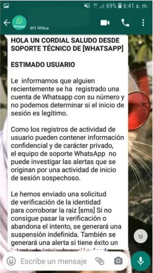 ¡Cuidado con tu Whatsapp! Así podrían robarte tu cuenta con un SMS