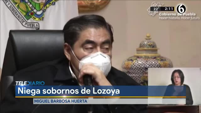 Telediario noticia El Gobernador Miguel Barbosa niega haber recibido sobornos de Emilio Lozoya 
