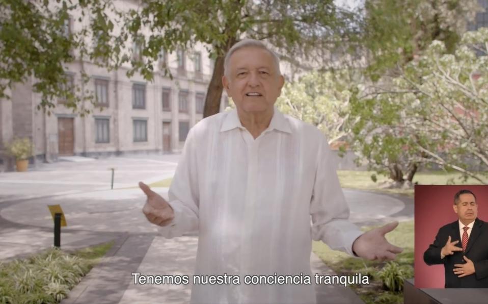 AMLO dice tener conciencia tranquila en nuevo spot por informe presidencial