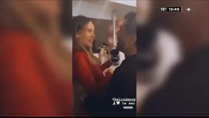 MX.- Con una romántica velada, Belinda y Christian Nodal celebran su cuarto mes juntos 