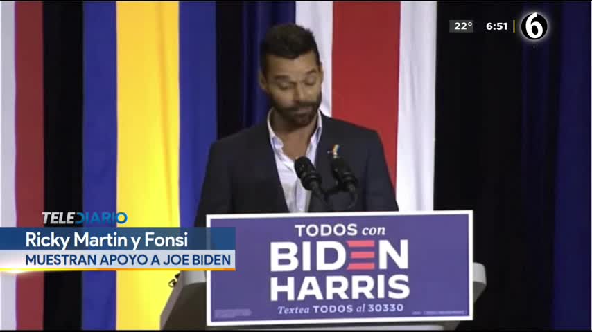 Apoyan Ricky Martin y Luis Fonsi a Joe Biden en Florida