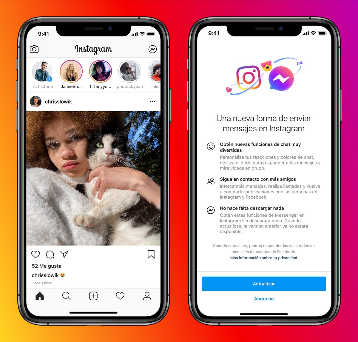 Instagram y Messenger se unen, ahora tendrán un solo chat