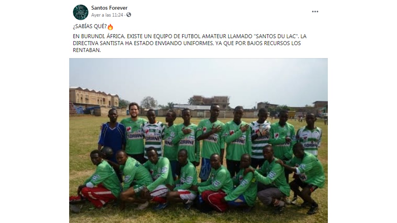 Santos Laguna habrían enviado uniformes a equipo de África sin recursos