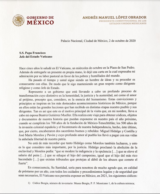 “Debemos ofrecer disculpas por atrocidades en la Conquista”: ésta es la carta de AMLO al Papa