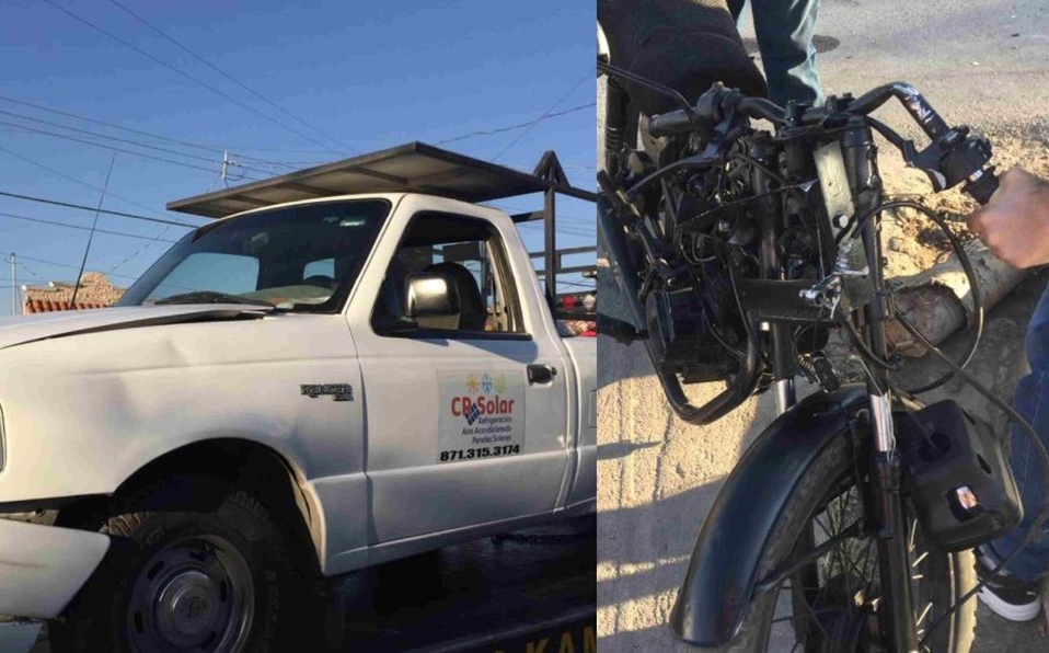 Motociclista se pasa el alto y se impacta contra una camioneta en ...
