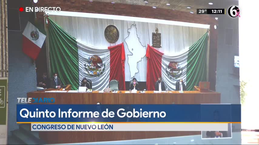 Telediario noticia A los funcionarios que llegaron al inmueble les fue revisada la temperatura corporal como parte de las medidas sanitarias. 