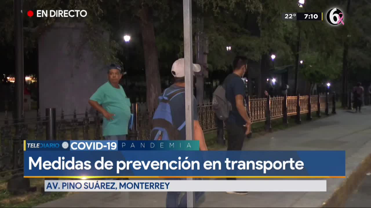 Telediario noticia Pasajeros de la Ecovía, camiones urbanos y Metro, portaban sus cubrebocas, pero sin acatar el distanciamiento social.  
