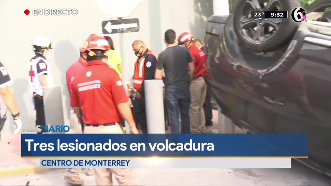 Telediario noticia El estrellamiento con volcadura ocurrió la mañana de este martes en el cruce de la calle América y Ruperto Martínez. 