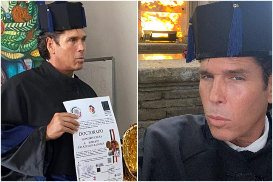 Borra Roberto Palazuelos las fotos de su Doctorado Honoris Causa