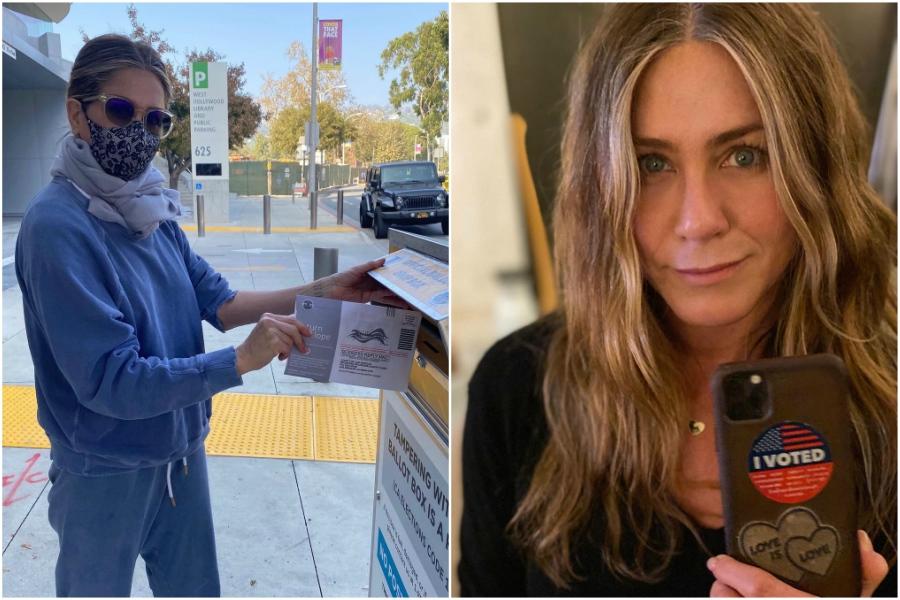 Con advertencia por Kanye, promueve Jennifer Aniston el voto en EU