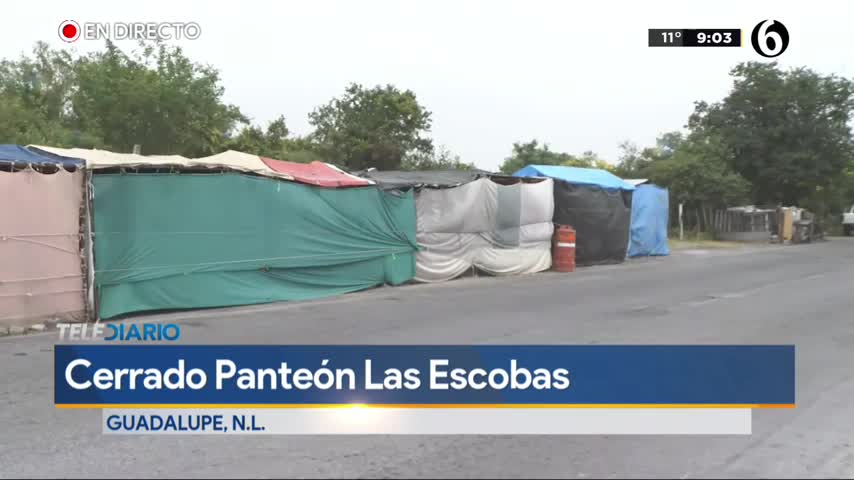 Telediario noticia Los panteones ubicados en el municipio de Guadalupe cerrarán sus puertas este viernes.
