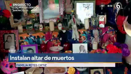 Familia instala altar de muertos en la colonia Aquiles Serdán 