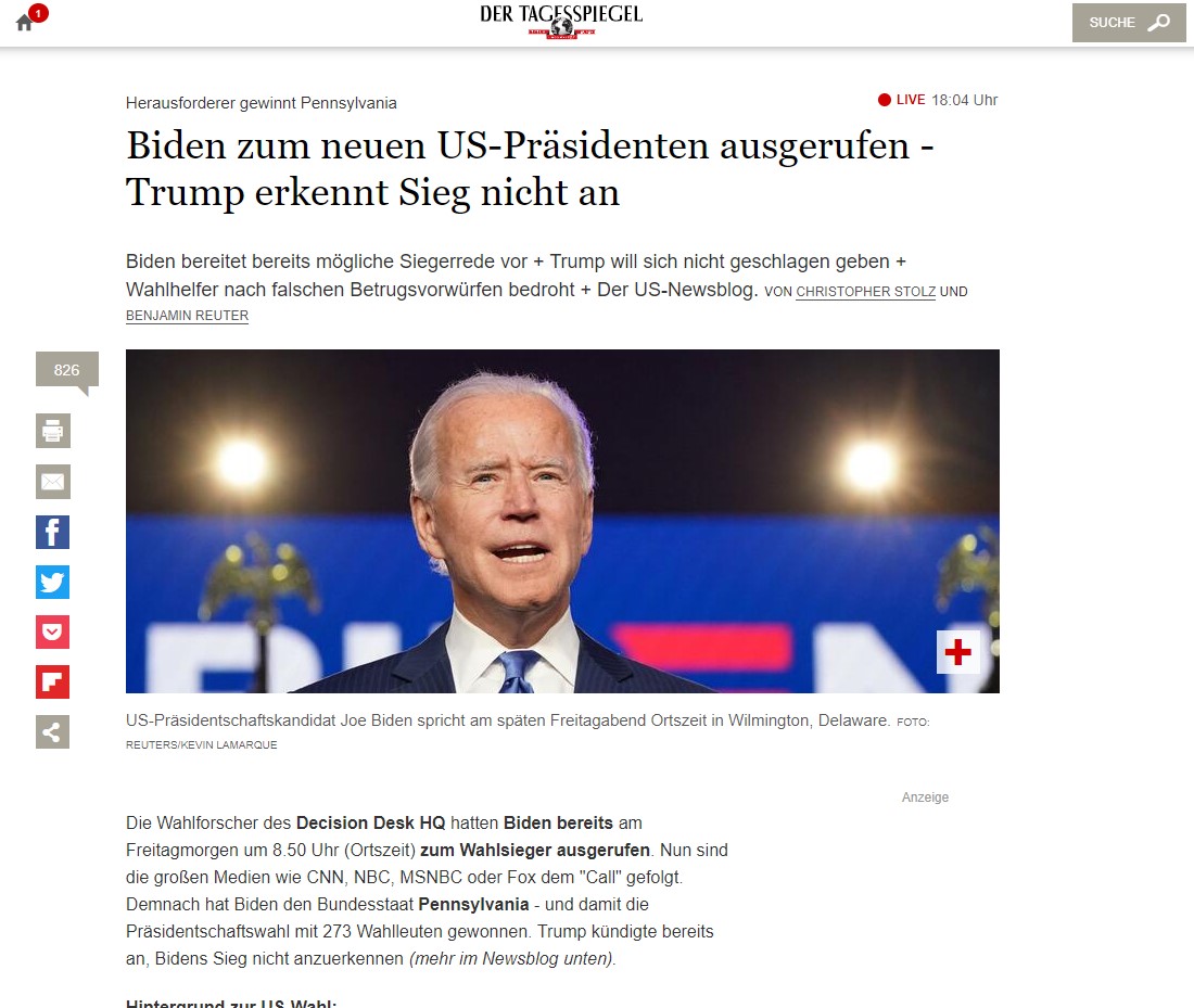 "Biden derrota a Trump", así retratan medios estadounidenses e internacionales triunfo demócrata