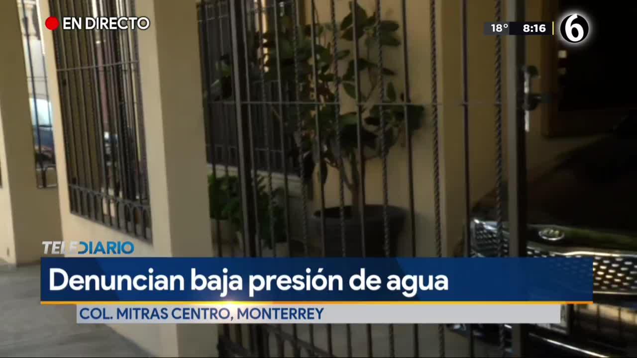 Telediario noticia Vecinos de Mitras Centro sufren baja presión del agua desde hace un año