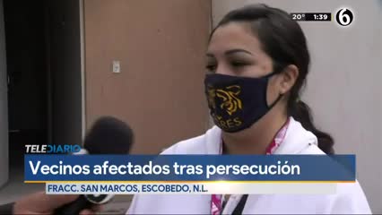 Telediario noticia Vecinos de la colonia San Marcos denuncian afectaciones tras persecución 