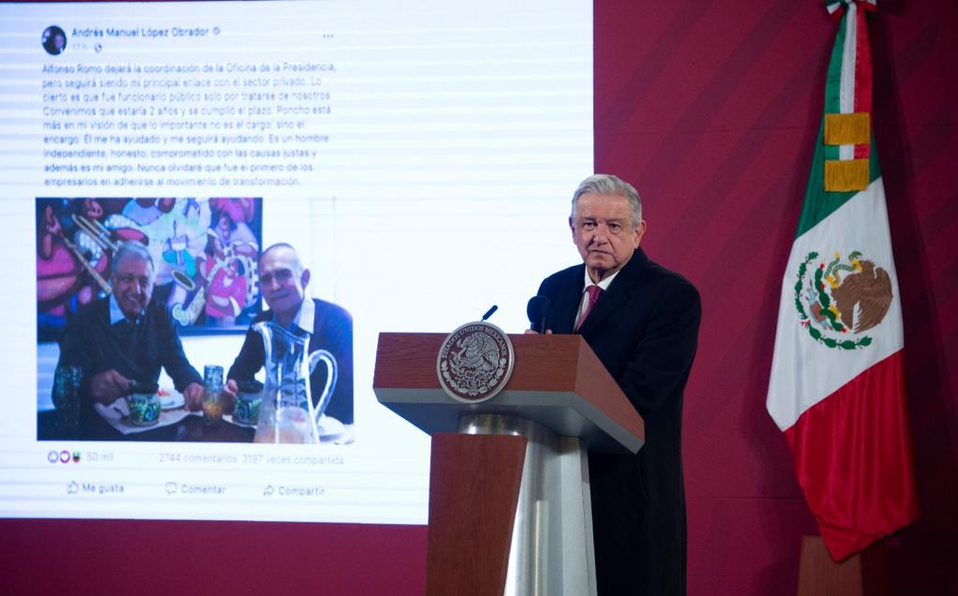 Oficina de la Presidencia desaparecerá tras salida de Alfonso Romo: AMLO