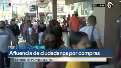 Llenan calles del Centro de Monterrey para hacer compras previo a Navidad