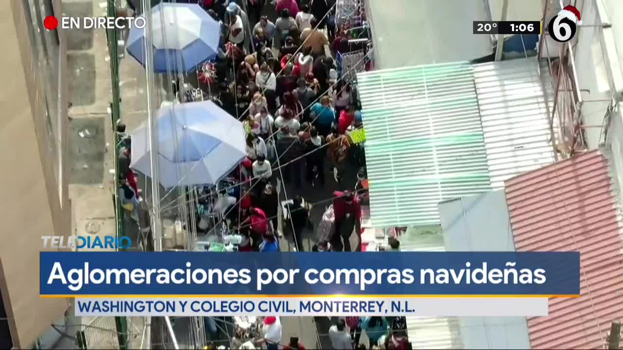 Titularia noticia Abarrotan calles del Centro por compras navideñas pese a contagios de Covid-19 