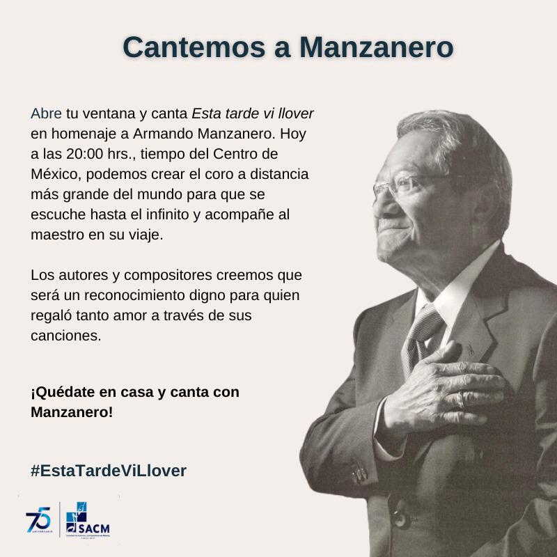 Quédate en casa y canta en homenaje a Armando Manzanero