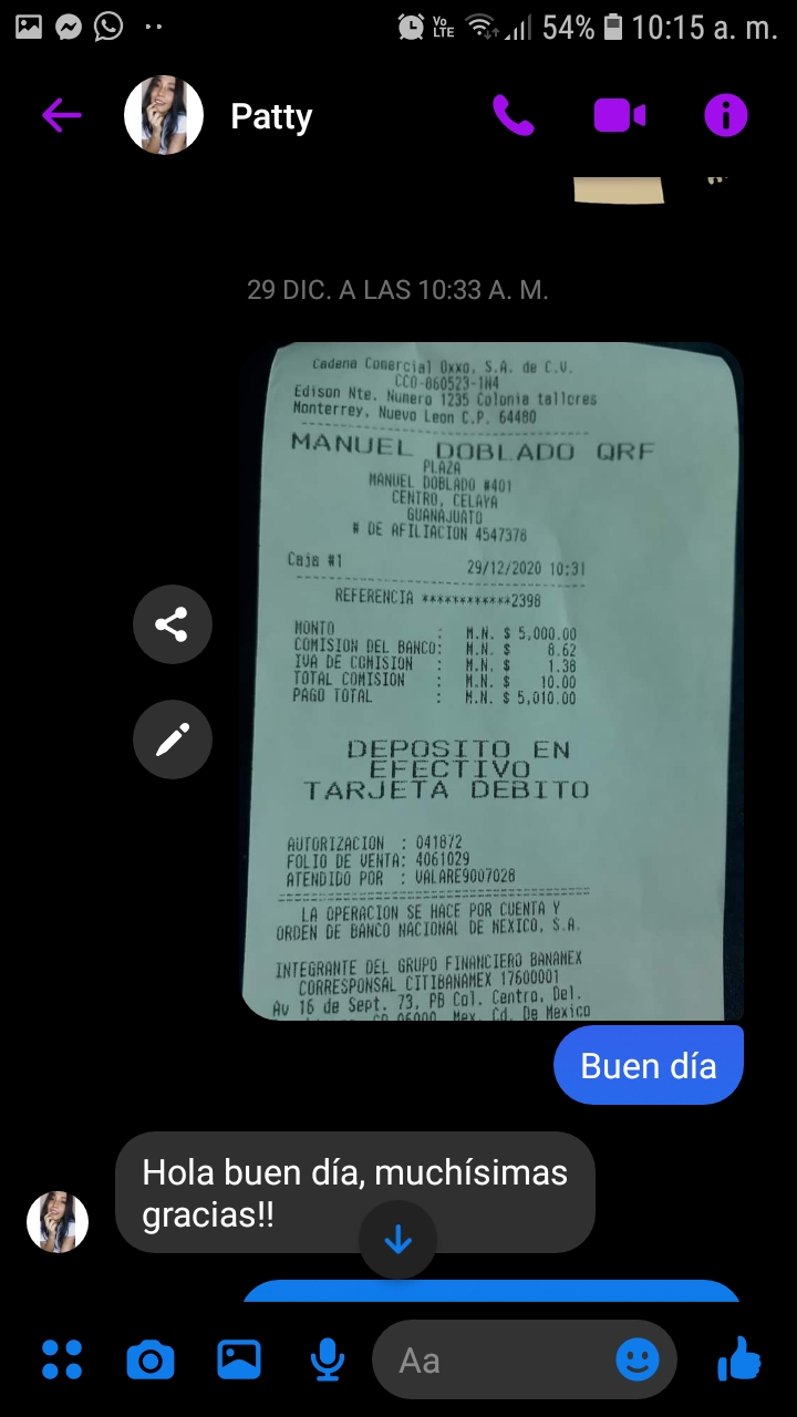 Por error le depositan más de 5 mil, pero los regresa